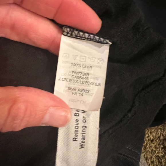 Madewell Crop V Neck Linen Tee - Picture 4 of 5